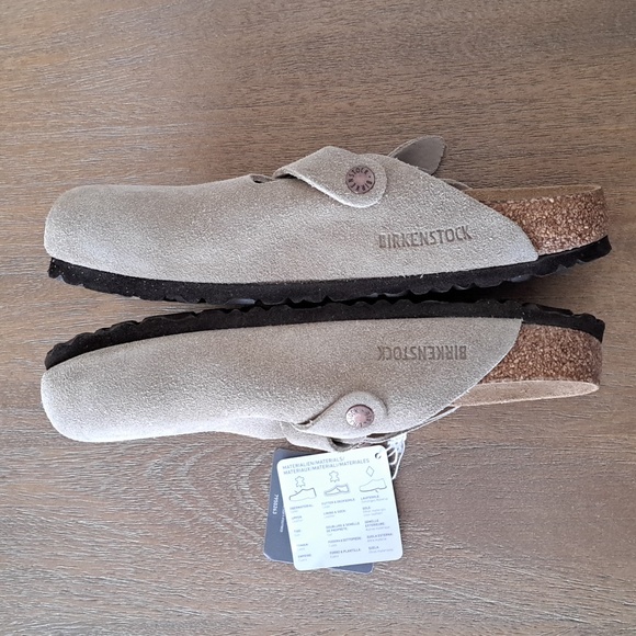 Birkenstock Boston Soft Footbed Clogs - Color: Suede Taupe - Size: Women 8 - Picture 7 of 11